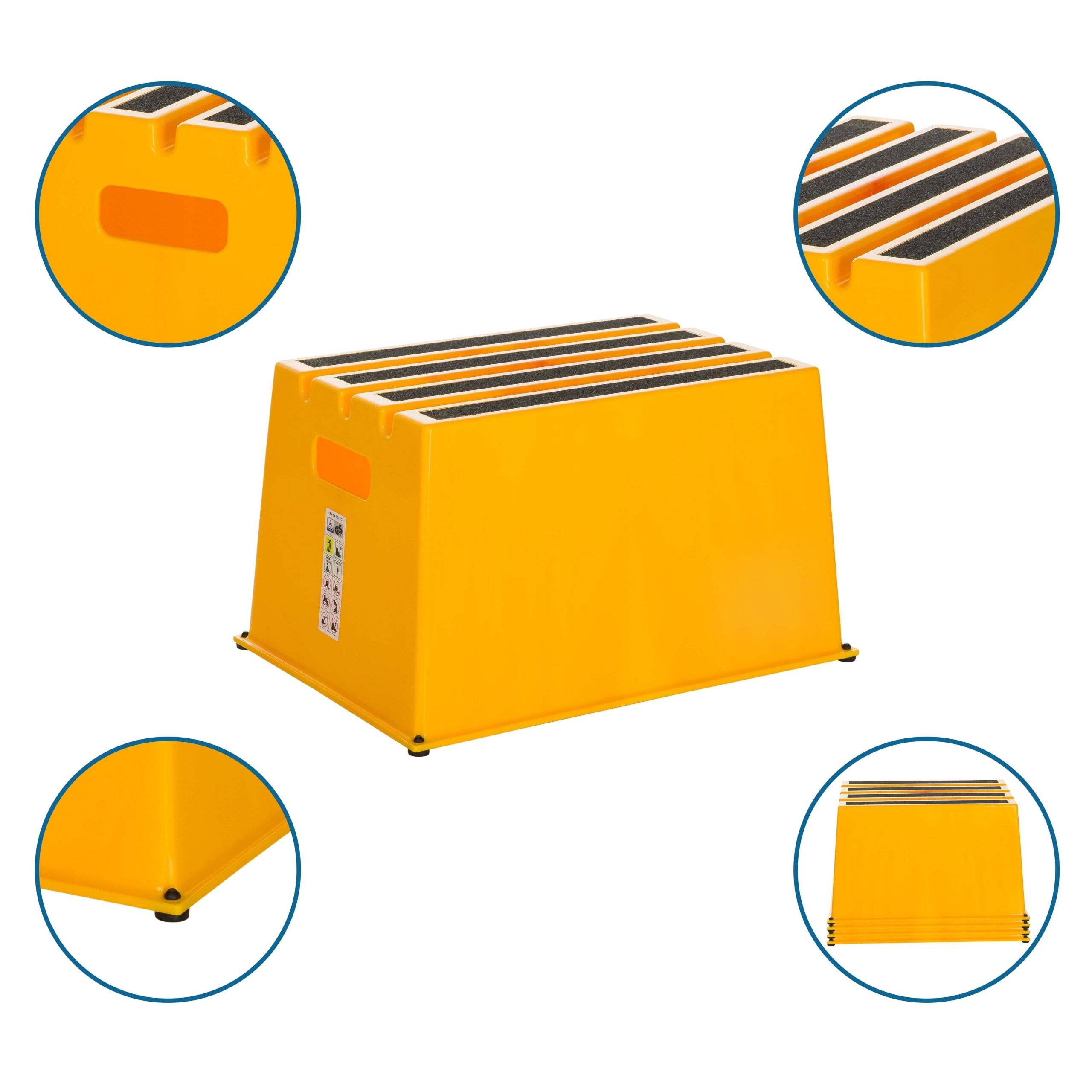 Tritthocker Trittstufe TIO-E1 Kunststoff gelb hjh OFFICE-2