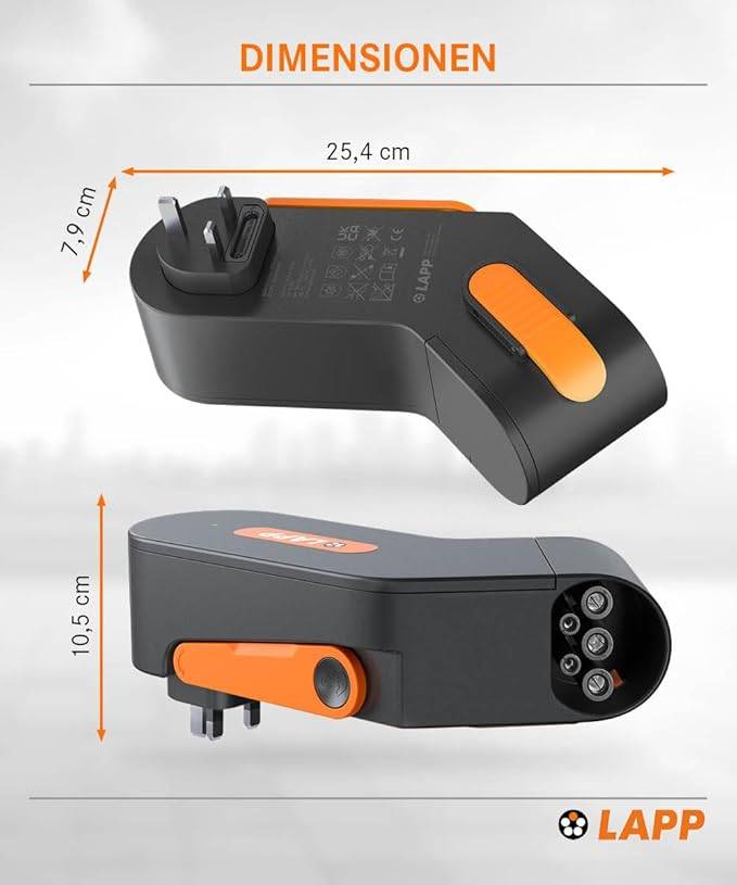 LAPP Mobility Dock UK 2,3 kW – Mobiles EV Ladegerät mit Typ G Stecker für E-Auto, 1‑phasig, Schwarz-3