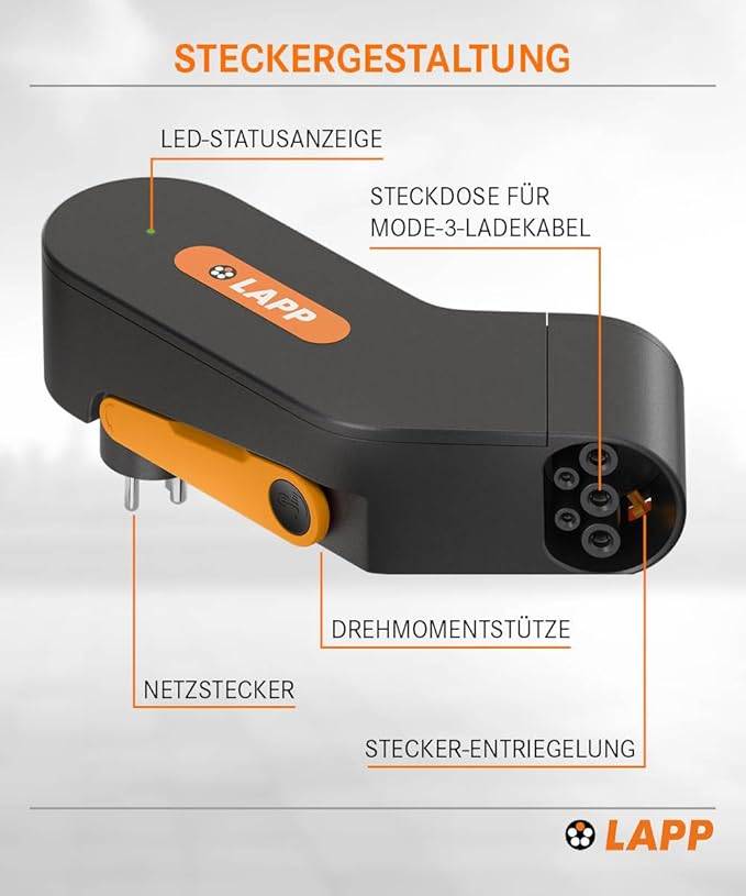 LAPP Mobility Dock 1,4 kW – Kompaktes EV Ladegerät mit Typ K Stecker für E-Auto, 230V, 1‑phasig-4