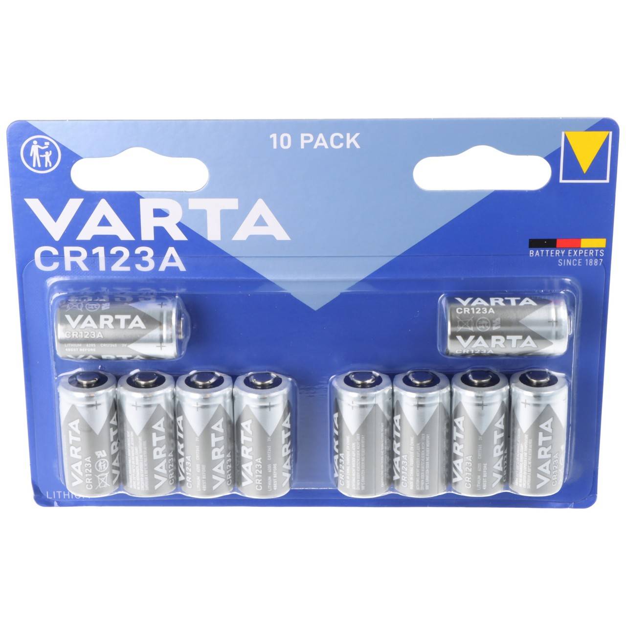 Varta CR 123A SP - Lithium Batterie CR123A 1430 mAh 10er-Pack - Batterie - CR 12-0