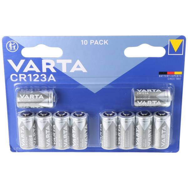 Varta CR 123A SP - Lithium Batterie CR123A 1430 mAh 10er-Pack - Batterie - CR 12