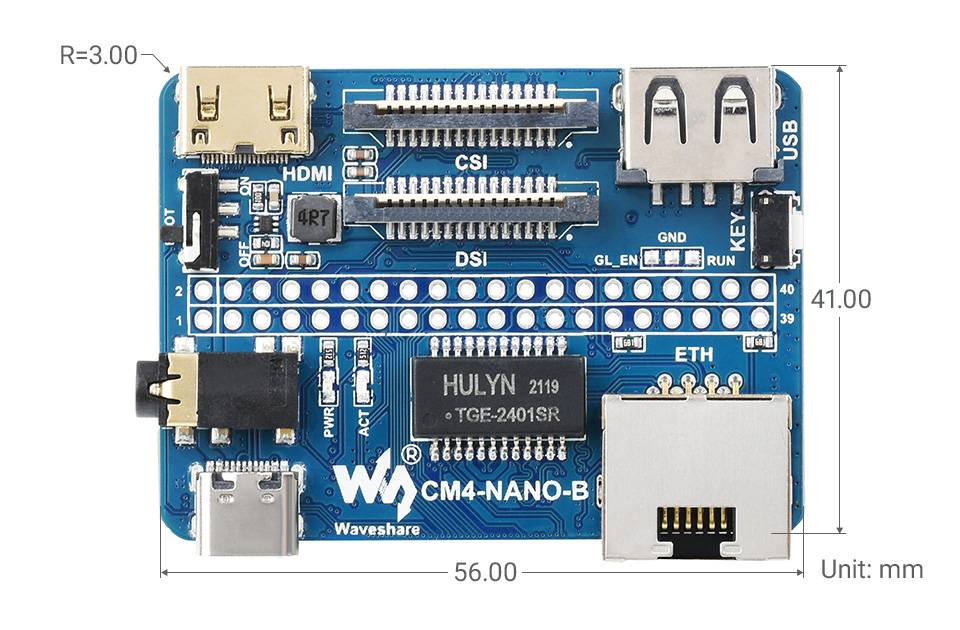 Nano Base Board B für Raspberry Pi Compute Module 4-4
