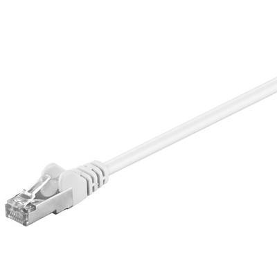 Goobay 93485 CAT 5e Netzwerkkabel RJ45 Stecker 100 MHz CCA Leiter Ethernet LAN Kabel SF/UTP 2x Schirmung Weiß / 30m