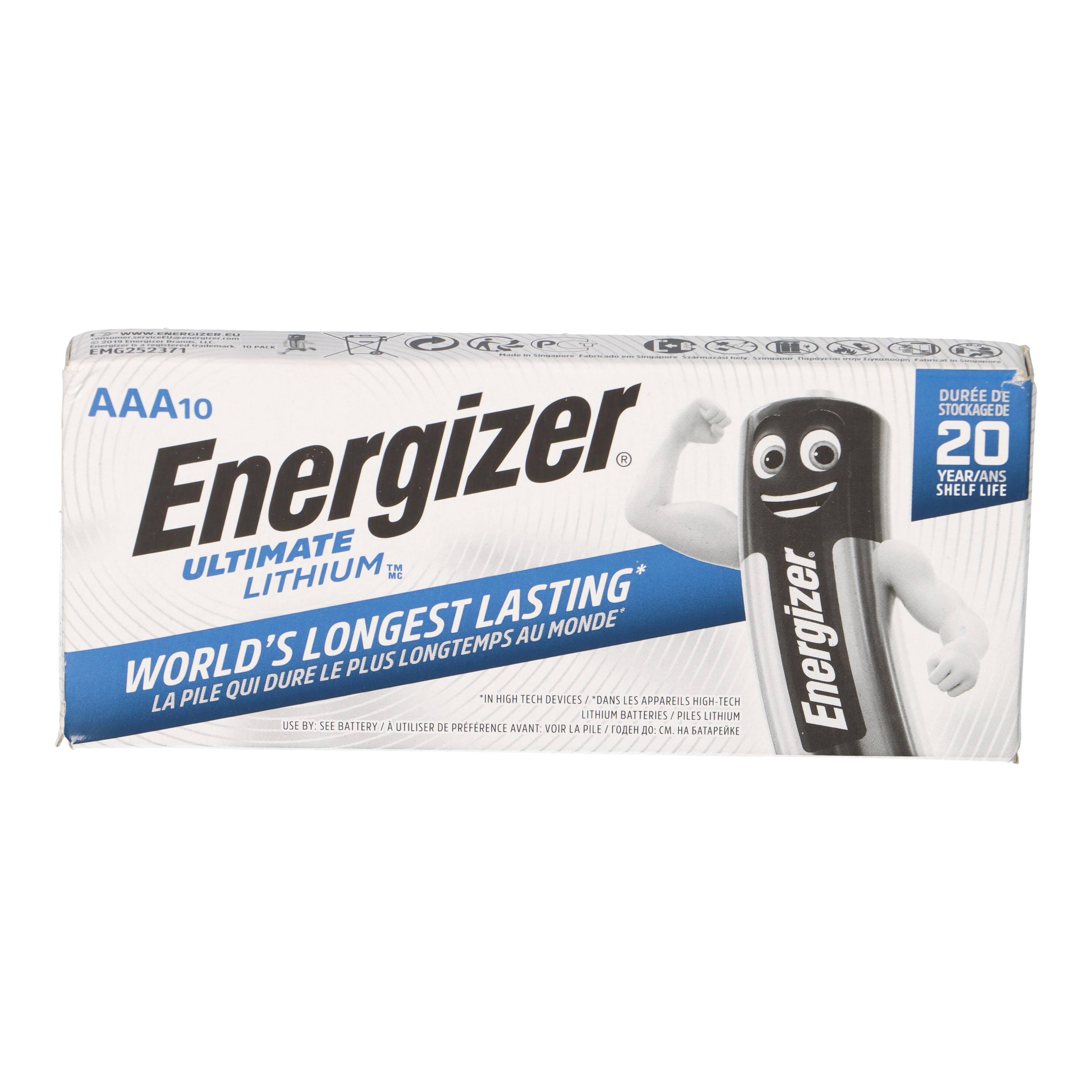 120x Energizer Ultimate Batterie Lithium LR03 1.5V AAA Micro L92-1
