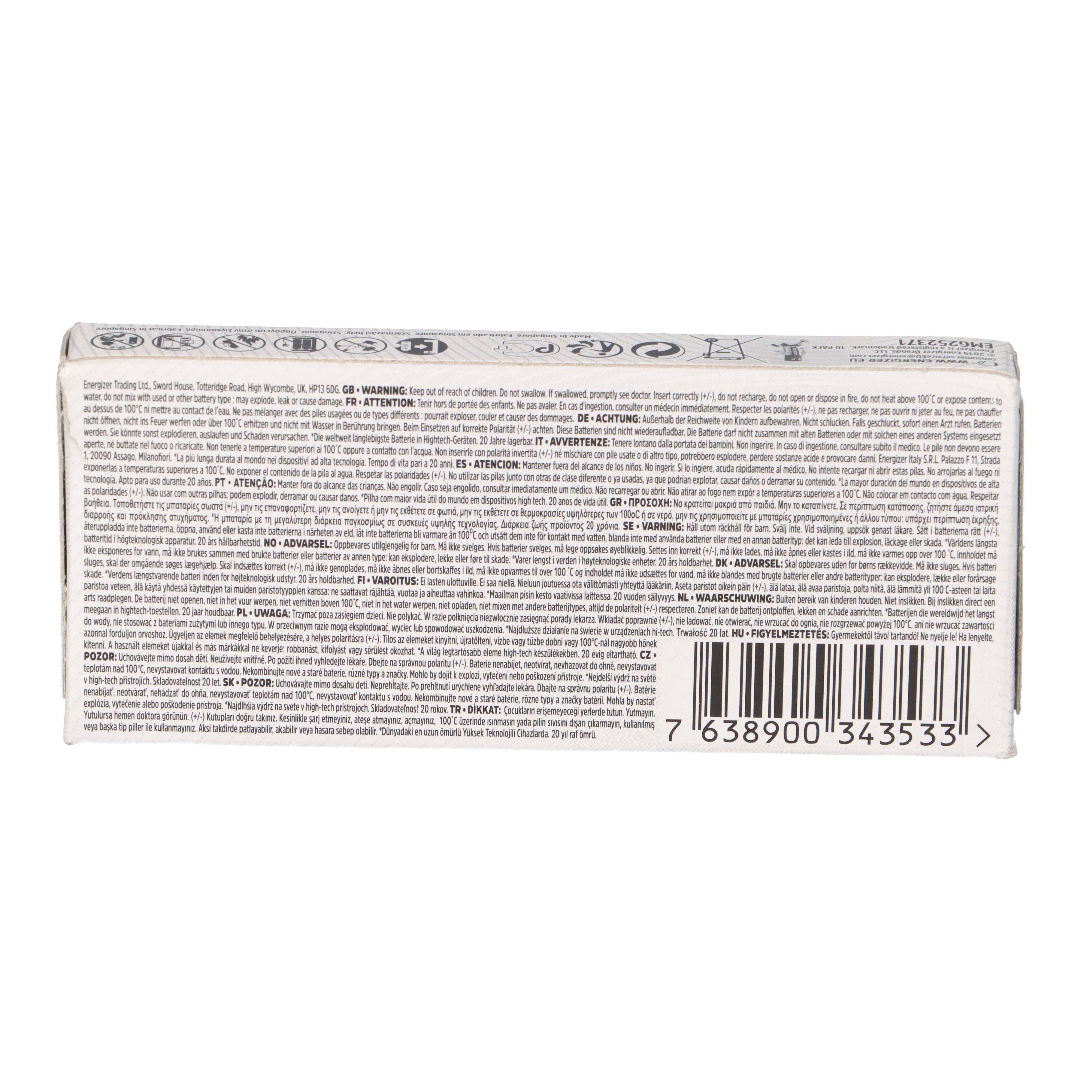 120x Energizer Ultimate Batterie Lithium LR03 1.5V AAA Micro L92-3