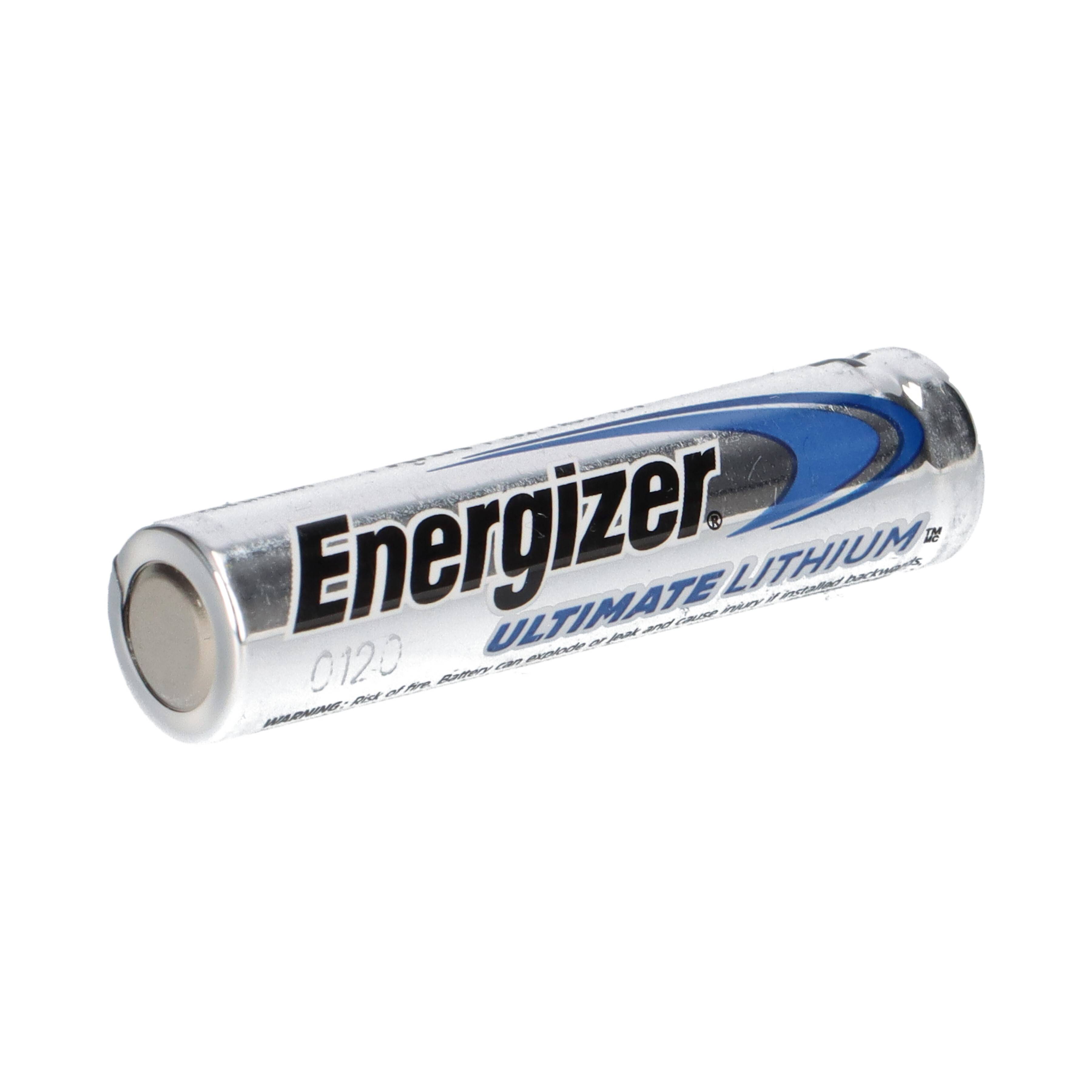 120x Energizer Ultimate Batterie Lithium LR03 1.5V AAA Micro L92-4