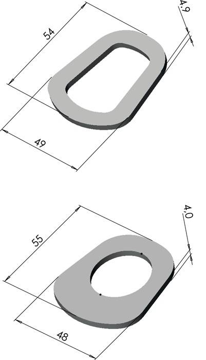 Ersatzdichtung f.Valpro Kraftstoffkanister L.54mm B.49mm H.4,8mm 5 St.im Btl.-3
