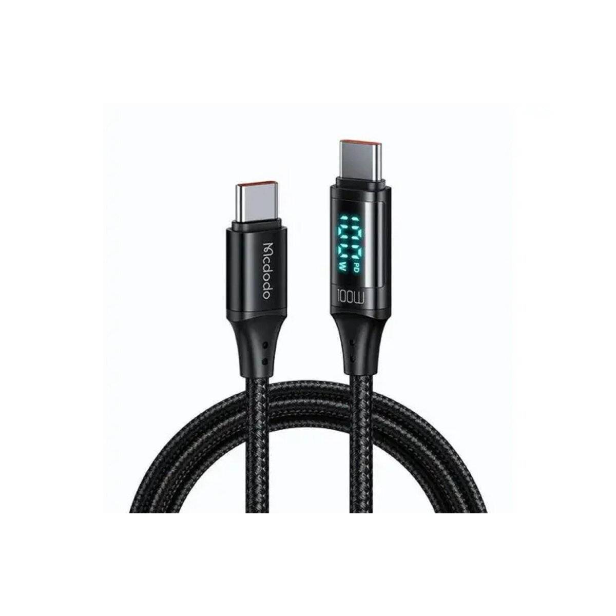 Mcdodo 100 W Typ-C-zu-Typ-C-Digitalkabel QC4.0 PD-Ladekabel LED-Schnellladung-2