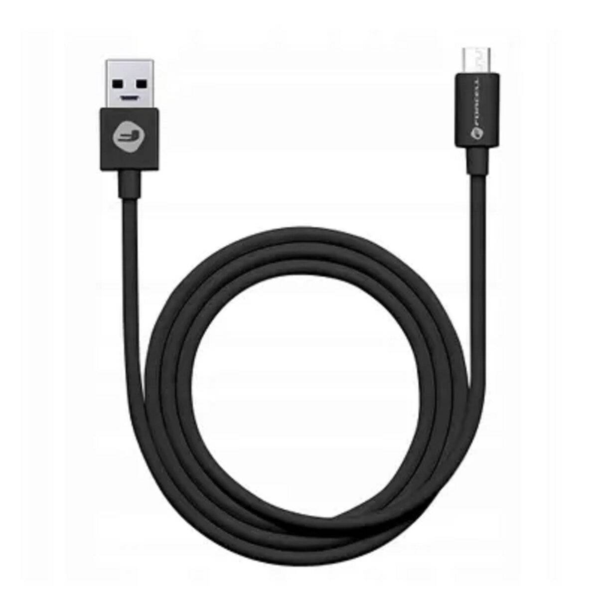 FORCELL Kabel USB auf Micro 2,4A C321 TUBA schwarz 1 Meter-2