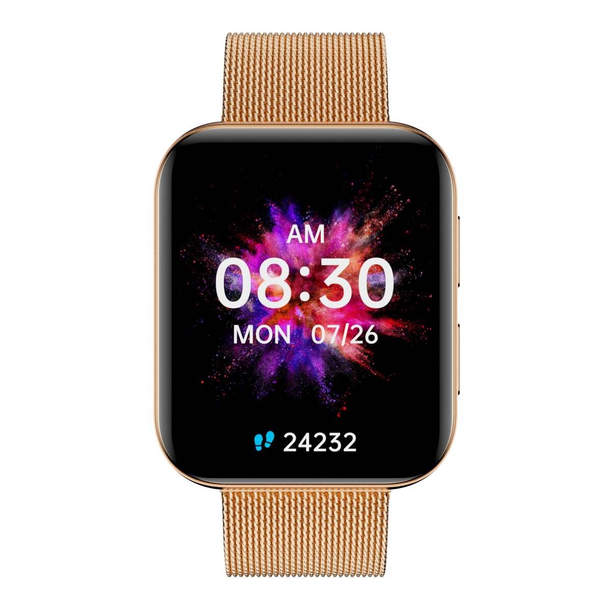 Smartwatch GRC Maxx Amoled HD Display 1,78" Anruf & SMS IP68 Wasserdicht Gold Stahl-0
