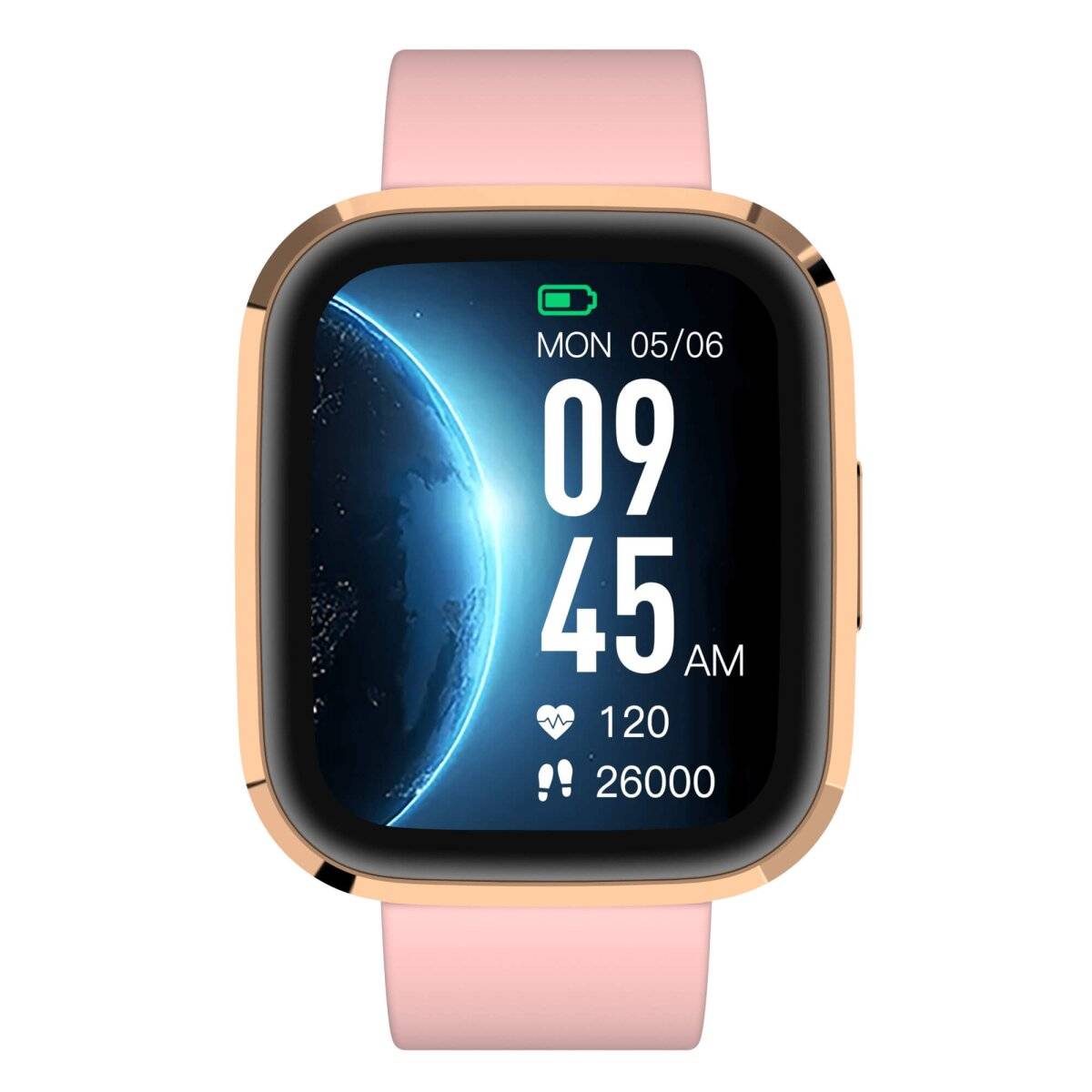 Smartwatch GRC Style Touch Display Anruf & SMS IP68 Wasserdicht Gold Rosa-0