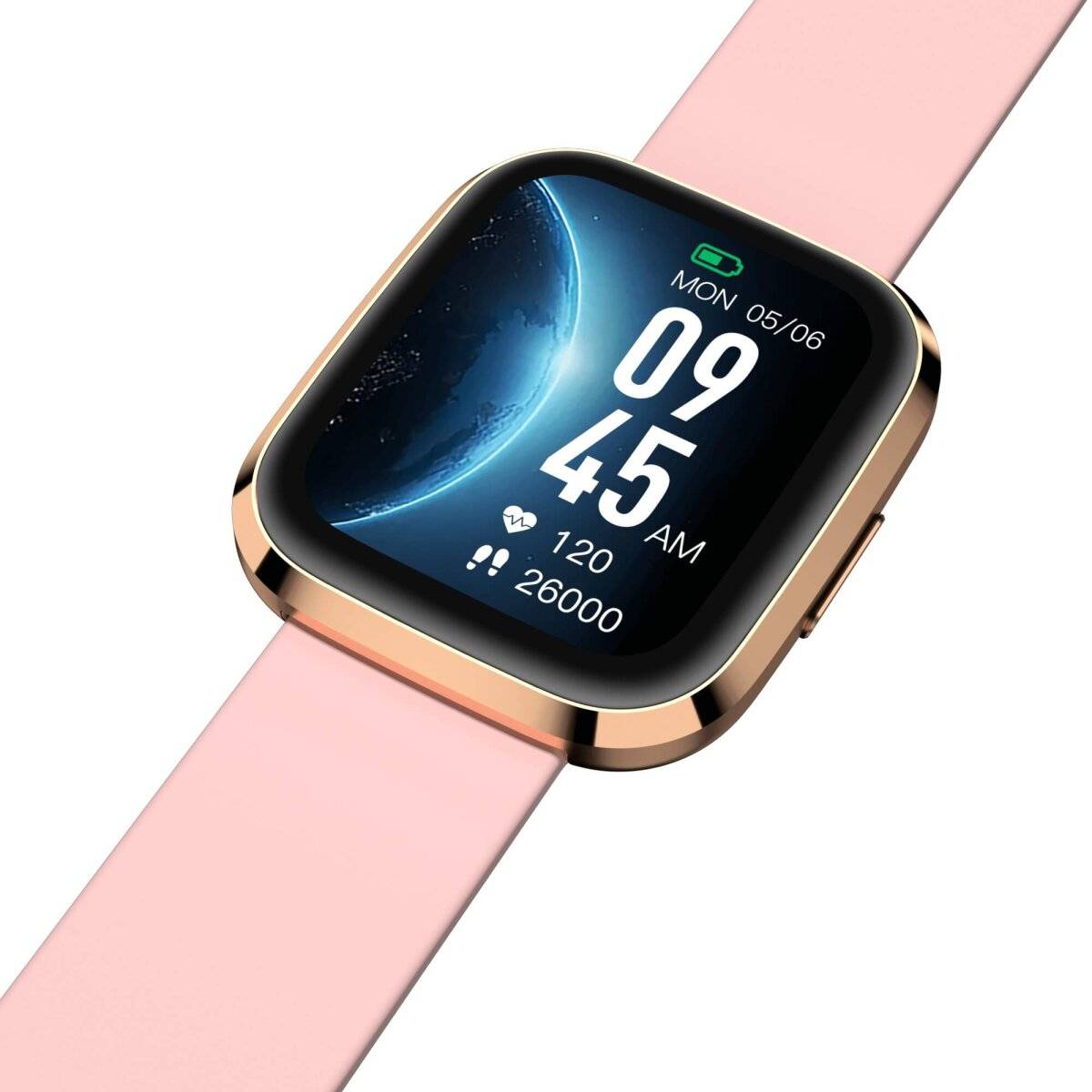 Smartwatch GRC Style Touch Display Anruf & SMS IP68 Wasserdicht Gold Rosa-1