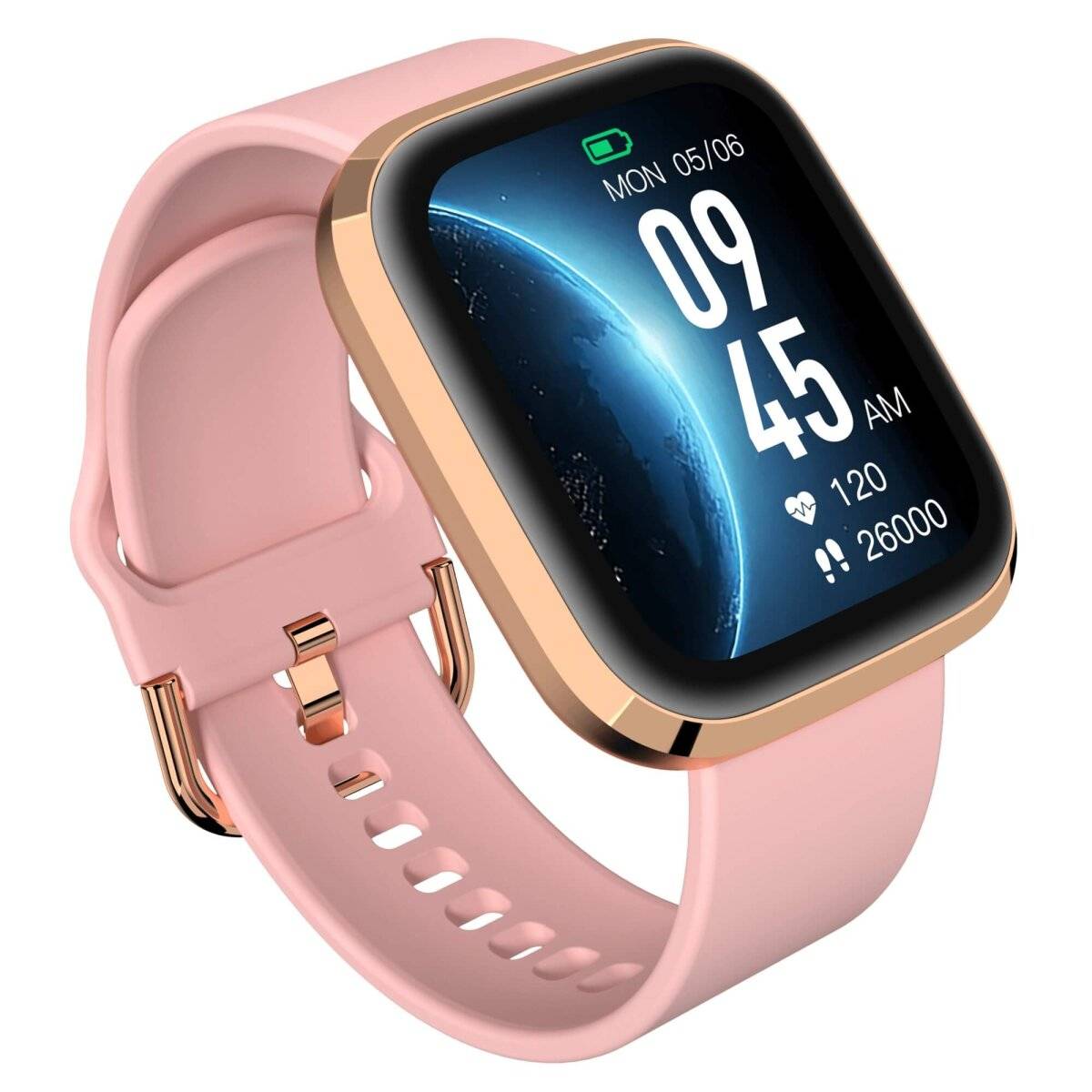 Smartwatch GRC Style Touch Display Anruf & SMS IP68 Wasserdicht Gold Rosa-2