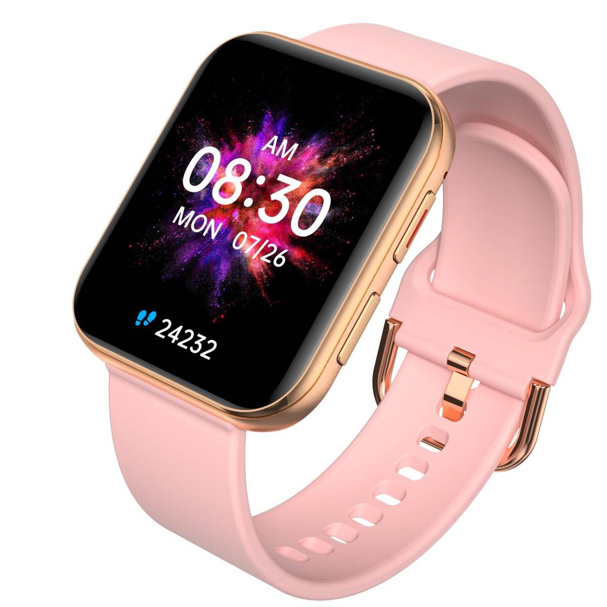 Smartwatch GRC Maxx Amoled HD Display 1,78" Anruf & SMS IP68 Wasserdicht Gold Armband Rosa-1