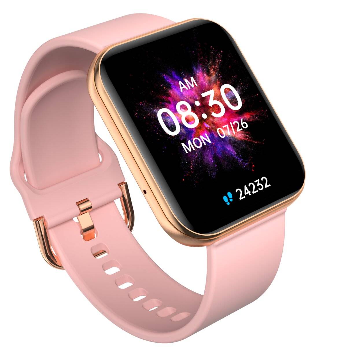 Smartwatch GRC Maxx Amoled HD Display 1,78" Anruf & SMS IP68 Wasserdicht Gold Armband Rosa-2