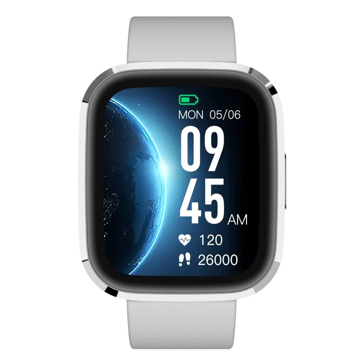 Smartwatch GRC Style Touch Display Anruf & SMS IP68 Wasserdicht Silber-0