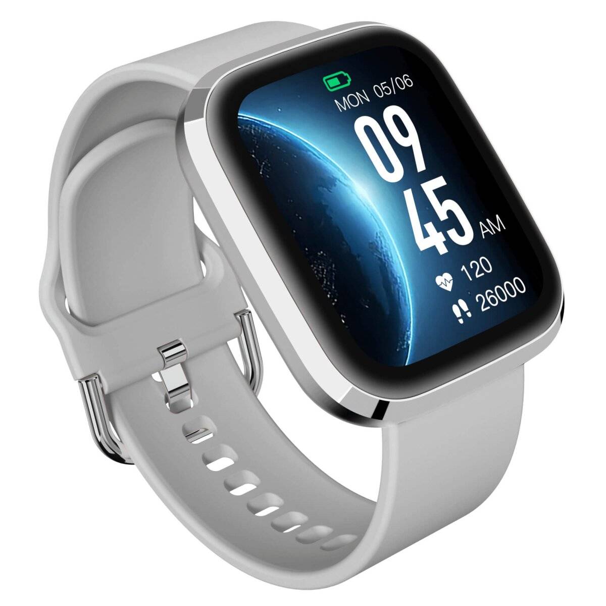 Smartwatch GRC Style Touch Display Anruf & SMS IP68 Wasserdicht Silber-3