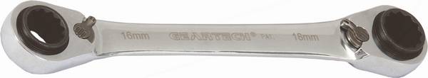 Projahn GearTech Doppelring-Ratschenschlüssel 4-in-1 metrisch umschaltbar 8x10 - 12x13 mm