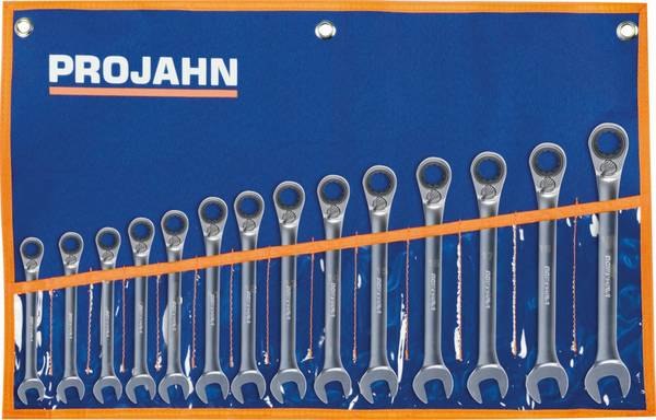 Projahn GearTech Ratschenschlüssel-Set metrisch umschaltbar 14-teilig 6 - 19 mm