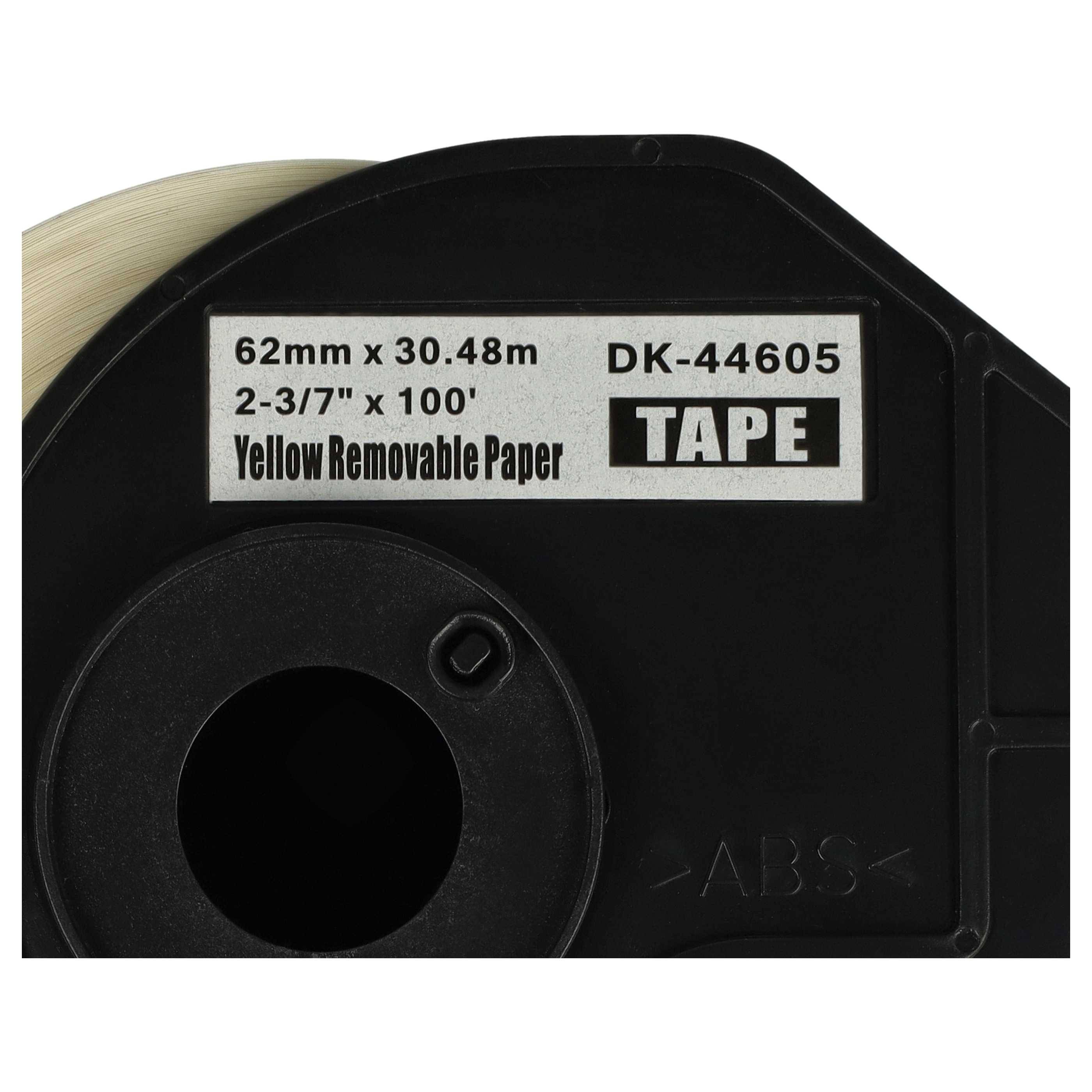 vhbw Etiketten-Rolle mit Halter 62mm x 30,48m kompatibel mit Brother P-Touch QL-800, QL720NW Etiketten-Drucker --2