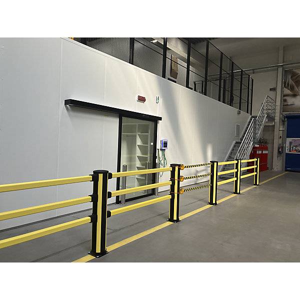 Fußgänger-Poller X-Protect Höhe 1160 mm 6 Anschlüsse gegenüberliegend. Axelent GmbH 77214649-1