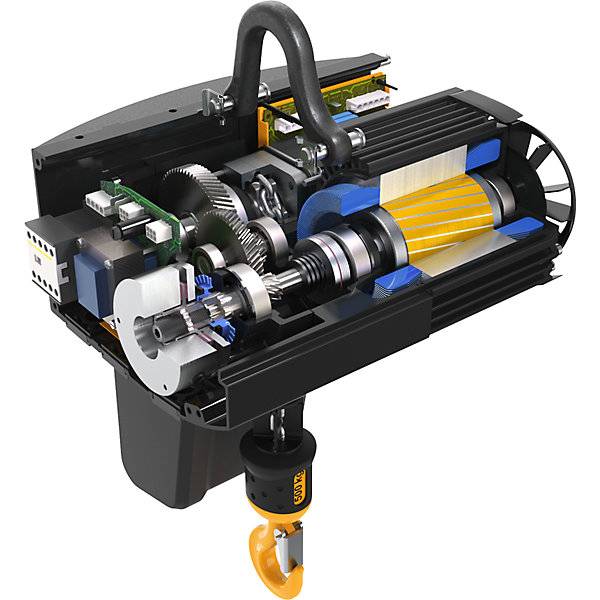 Elektrokettenzug mit Handfahrwerk Tragfähigkeit 125 kg. Demag Cranes & Components GmbH 77120249-1