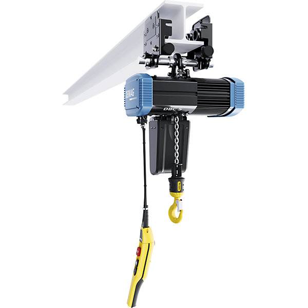 Elektrokettenzug mit Handfahrwerk Tragfähigkeit 250 kg. Demag Cranes & Components GmbH 77120049-0