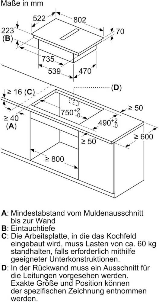 Siemens MDA EB-Kochfeld-Dunstset ED811BGA7-2