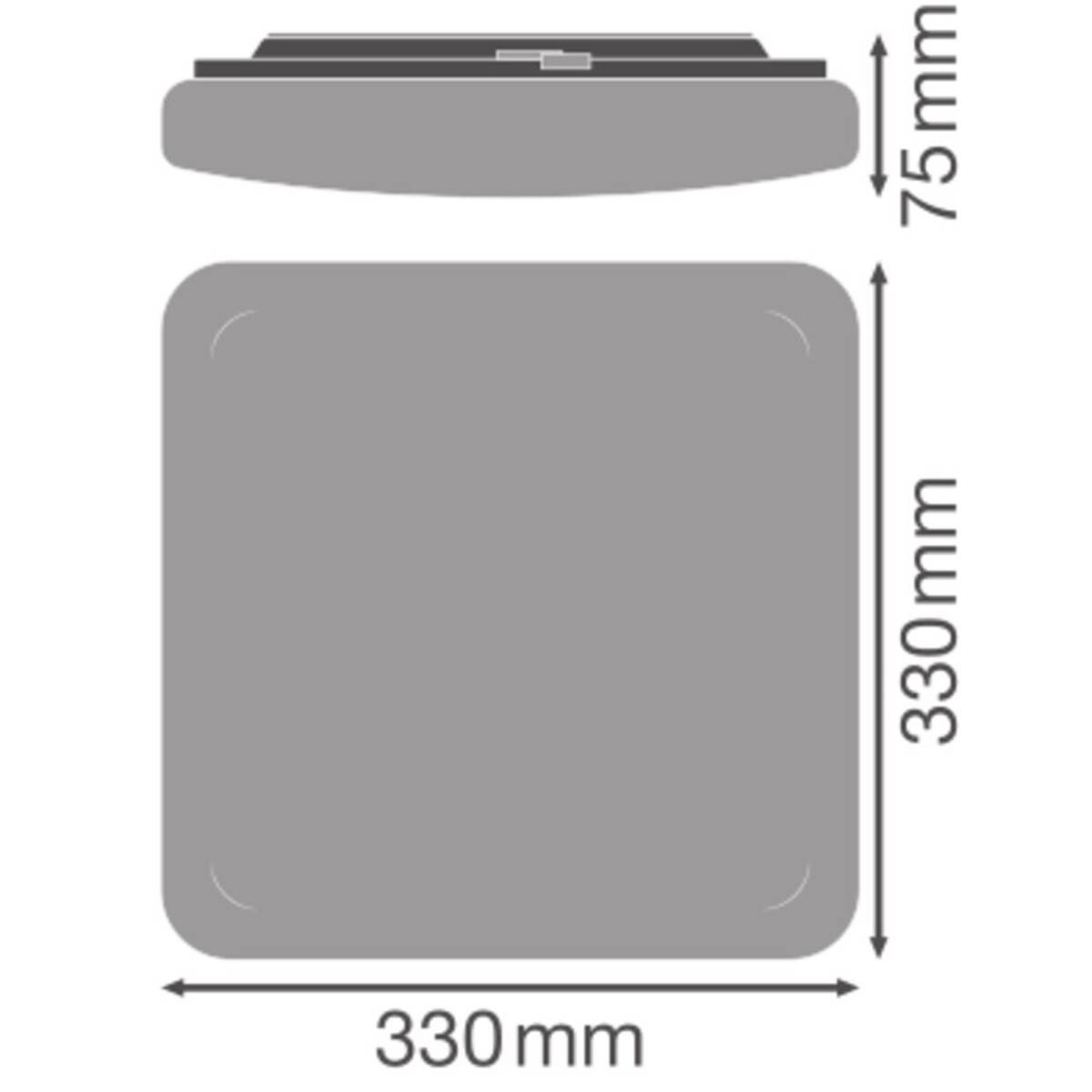1St. Ledvance SF SQUARE 330 V 24W SURFACE SQUARE 330 3CCT 24W 3CCT IP44-1