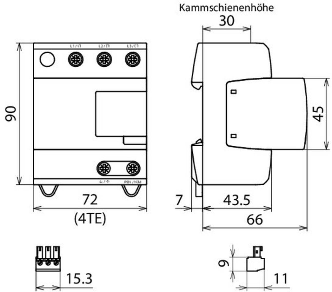 DEHN Kombi-Ableiter DVM2TNC255FM #956305-2