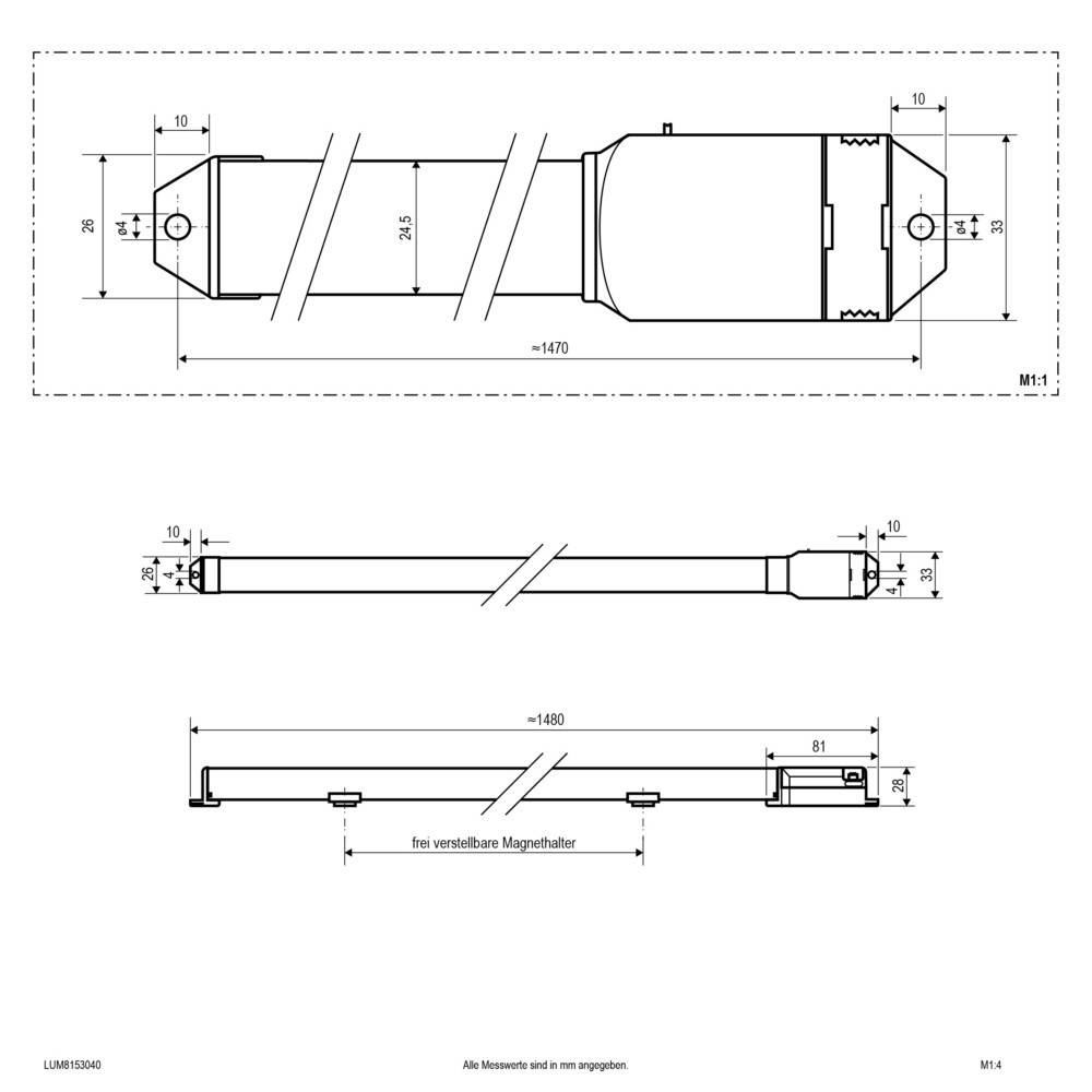 EVN - LUM8153040 Saneo T8 LED Sanierungs- Einsatz 1480mm 24/30W 4320/5400lm-1