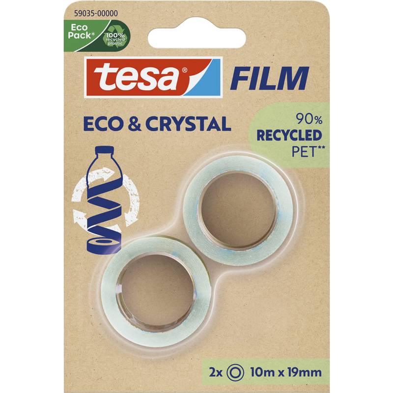 tesa Film CRYSTAL RECYCLED, transparent, 19 mm x 10 m-0
