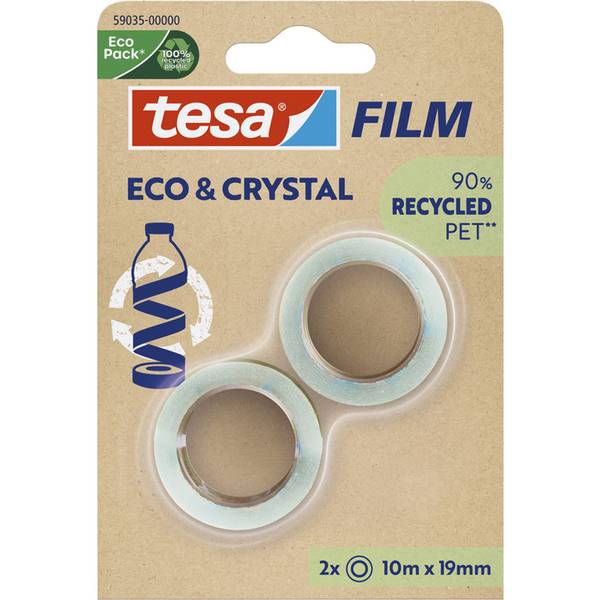 tesa Film CRYSTAL RECYCLED, transparent, 19 mm x 10 m