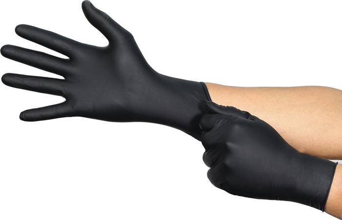 Einweghandschuh MicroFlex 94-242 Gr.L schwarz Nitril EN374 PSA III ANSELL-0