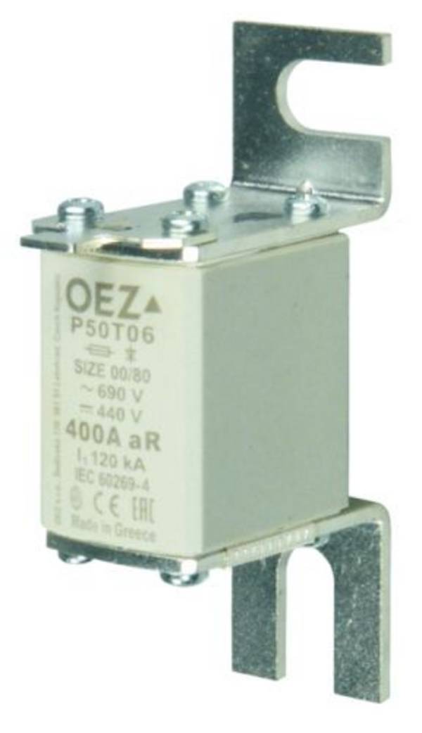 400 A Sicherungseinsatz mit Schraubverschluss, 3 Stück, Sicherungsgröße = 00, 690 V/AC + 440 V/DC, aR