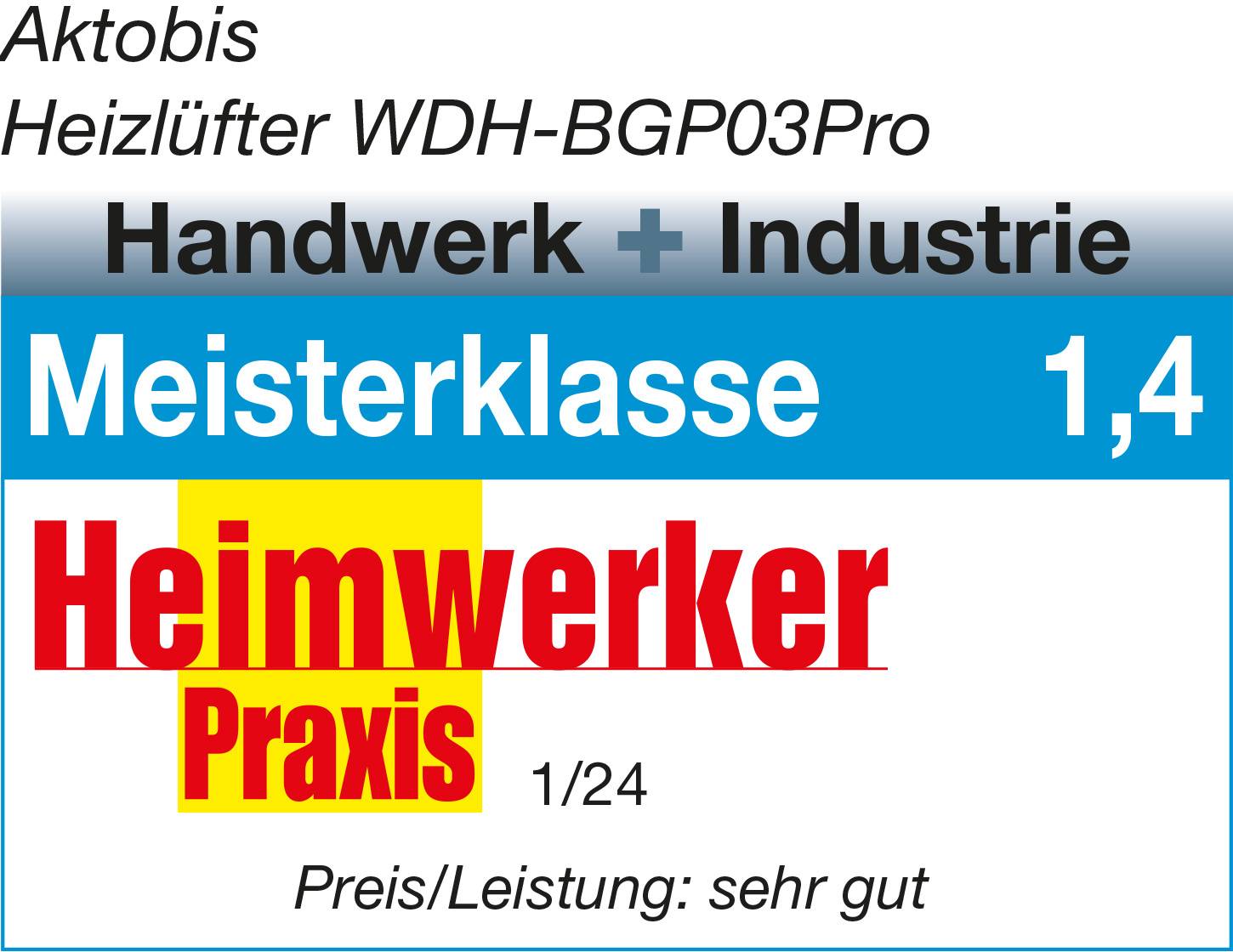 Preisbild für WDH Heizgebläse WDH-BGP03Pro (3kW) - 25m² - H 33 x B 23,5 x T 35 cm