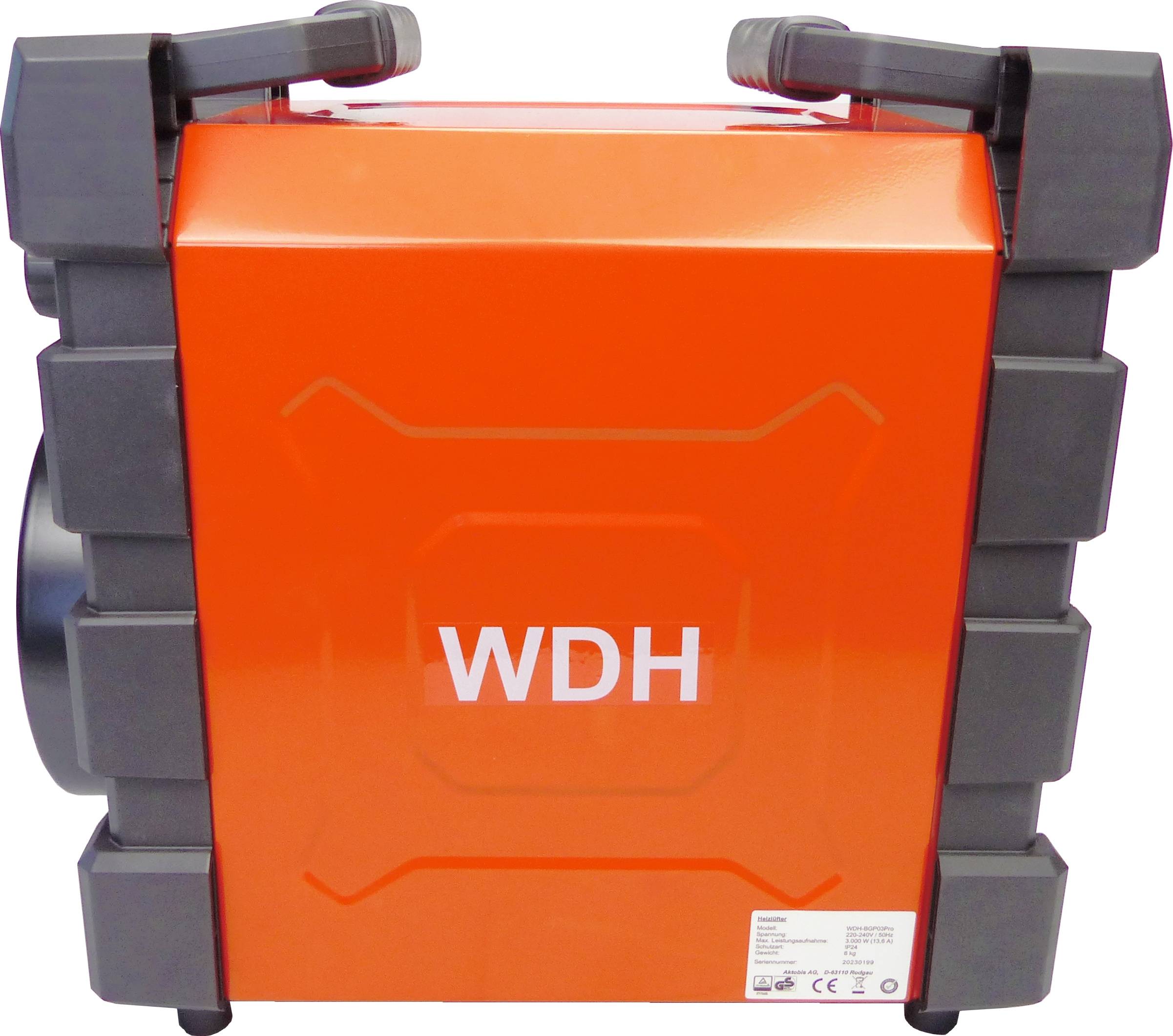 WDH Heizgebläse WDH-BGP03Pro (3kW) - 25m² - H 33 x B 23,5 x T 35 cm-4