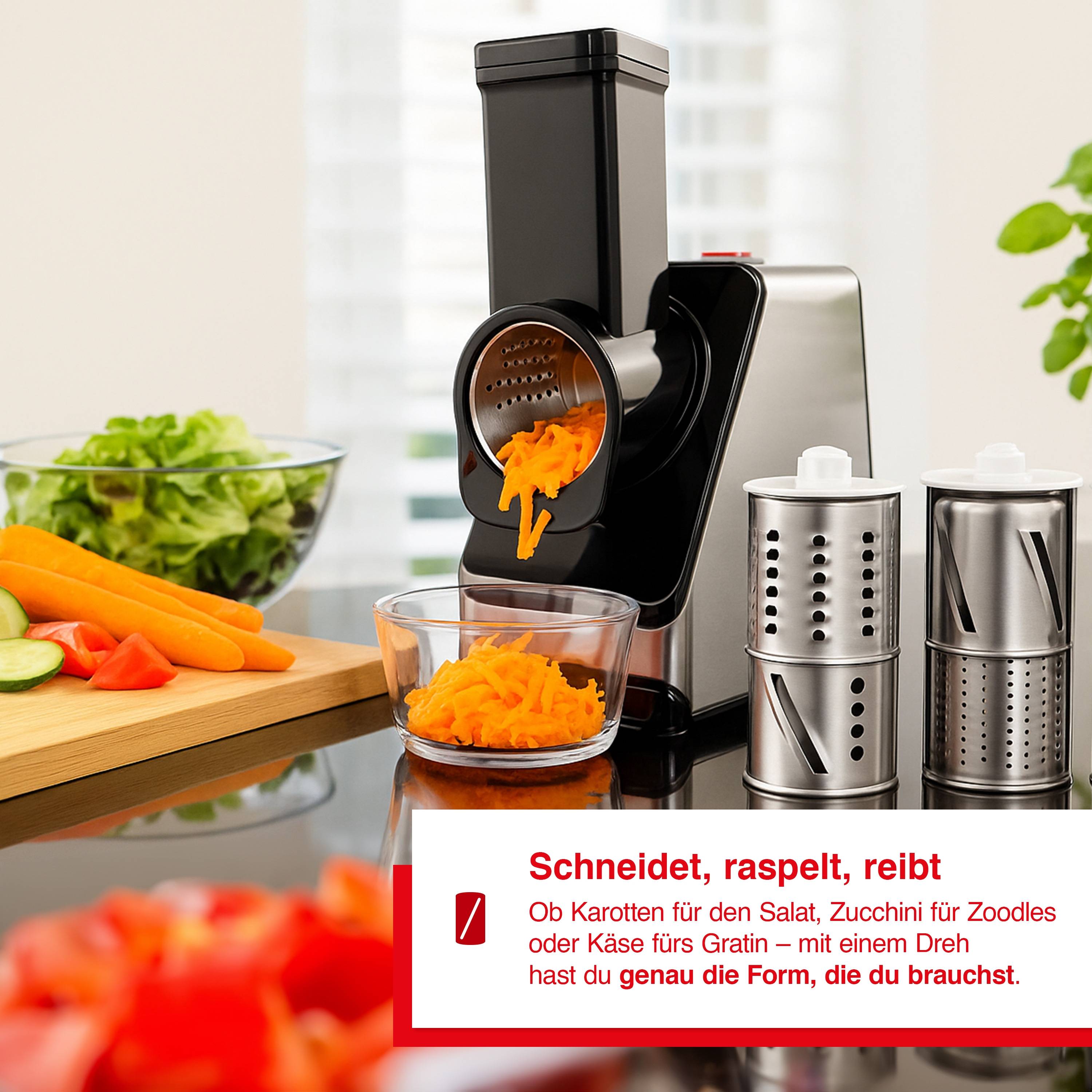 Solis Zerkleinerer 350 W, 5 Schneidetrommeln, Reiben, raspeln, schneiden, mahlen-1