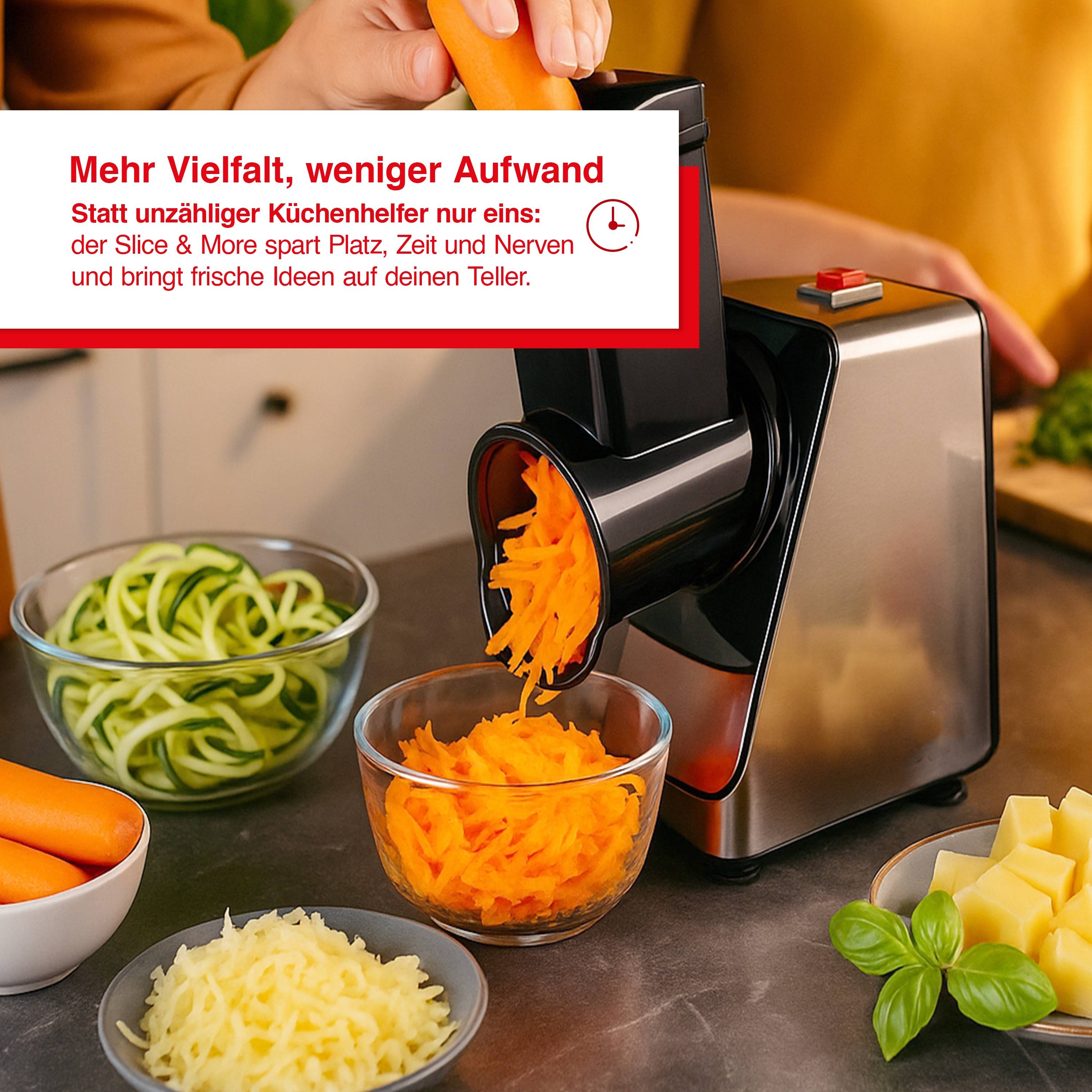 Solis Zerkleinerer 350 W, 5 Schneidetrommeln, Reiben, raspeln, schneiden, mahlen-2