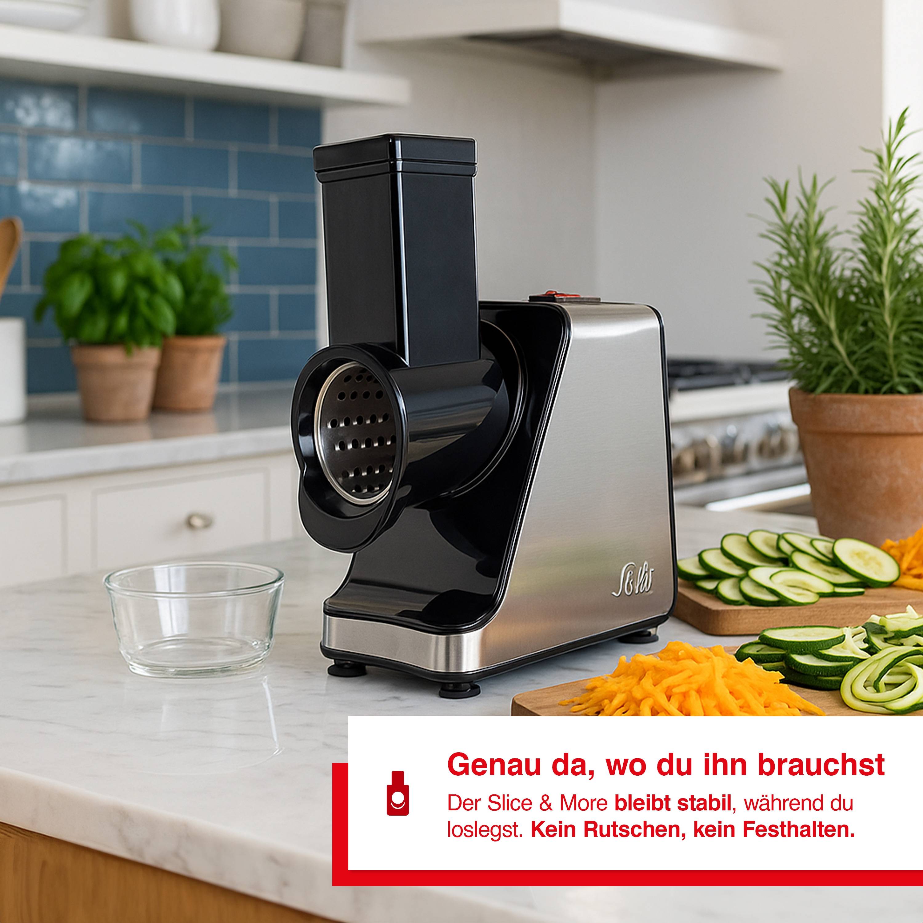 Solis Zerkleinerer 350 W, 5 Schneidetrommeln, Reiben, raspeln, schneiden, mahlen-3