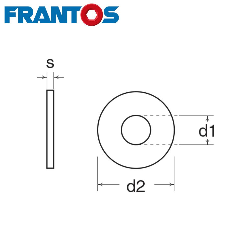 FRANTOS 10 St. DIN 9021 Unterlegscheiben - M 2,5 bis M20 , Ø 2,7 bis 22 - Beilagscheiben in Stahl verzinkt-2
