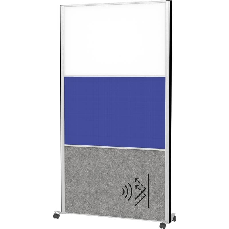 Stellwandsystem MAULconnecto 9651795 1xWB 1xblau 1xAkustik dunkelgrau Mobil