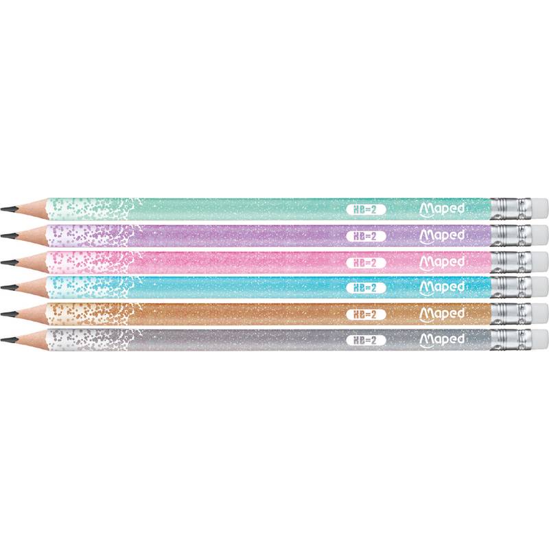 Maped Bleistift BLACK'PEPS GLITTER, mit Radierer, HB (82851804)-0