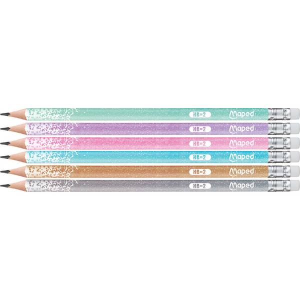 Maped Bleistift BLACK'PEPS GLITTER, mit Radierer, HB (82851804)
