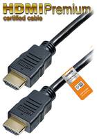 Maxtrack HDMI Premium certified cable suitable for data rates up to 18 Gbit/s, 60Hz, 3D, UHD / 4K, 2-0