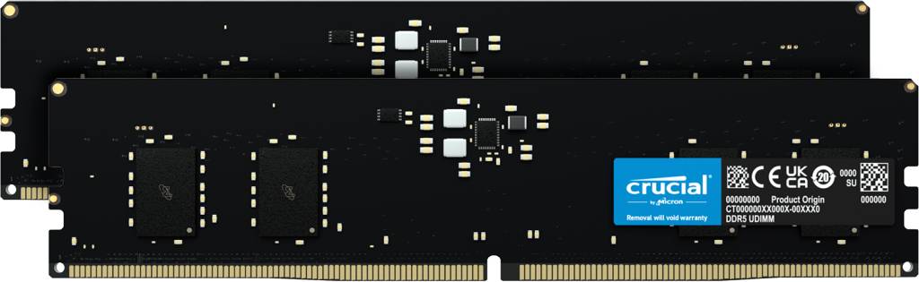 Crucial RAM 16GB (2x8GB) Kit DDR5 5600MHz UDIMM schwarz CT2K8G56C46U5-0