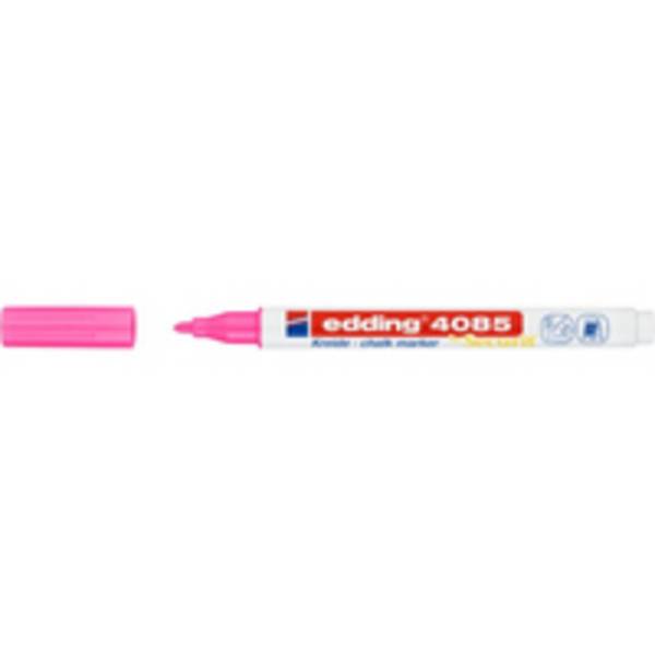 edding 4085 Kreidemarker - neon-pink - 1 Kreidestift - Rundspitze 1-2 mm - dünner Kreidestift