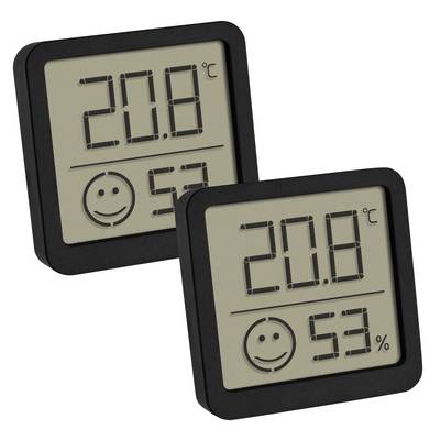 TFA 30.5053.01.02 2er Set black Digitales Thermo Hygrometer-0