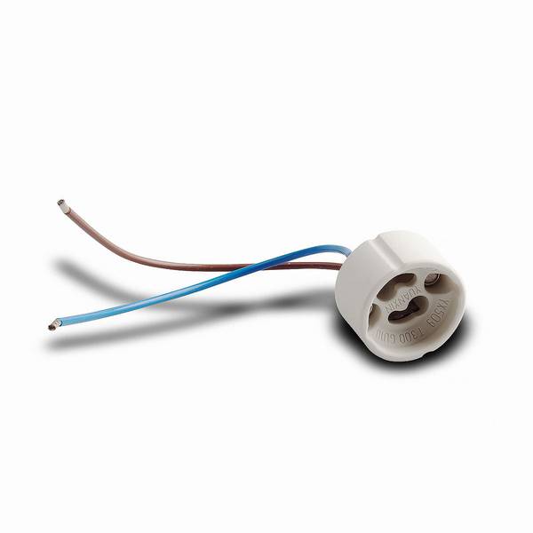 50 Stück Halogenlampen GU10 Fassung VDE Hochvolt Keramik 190-230V