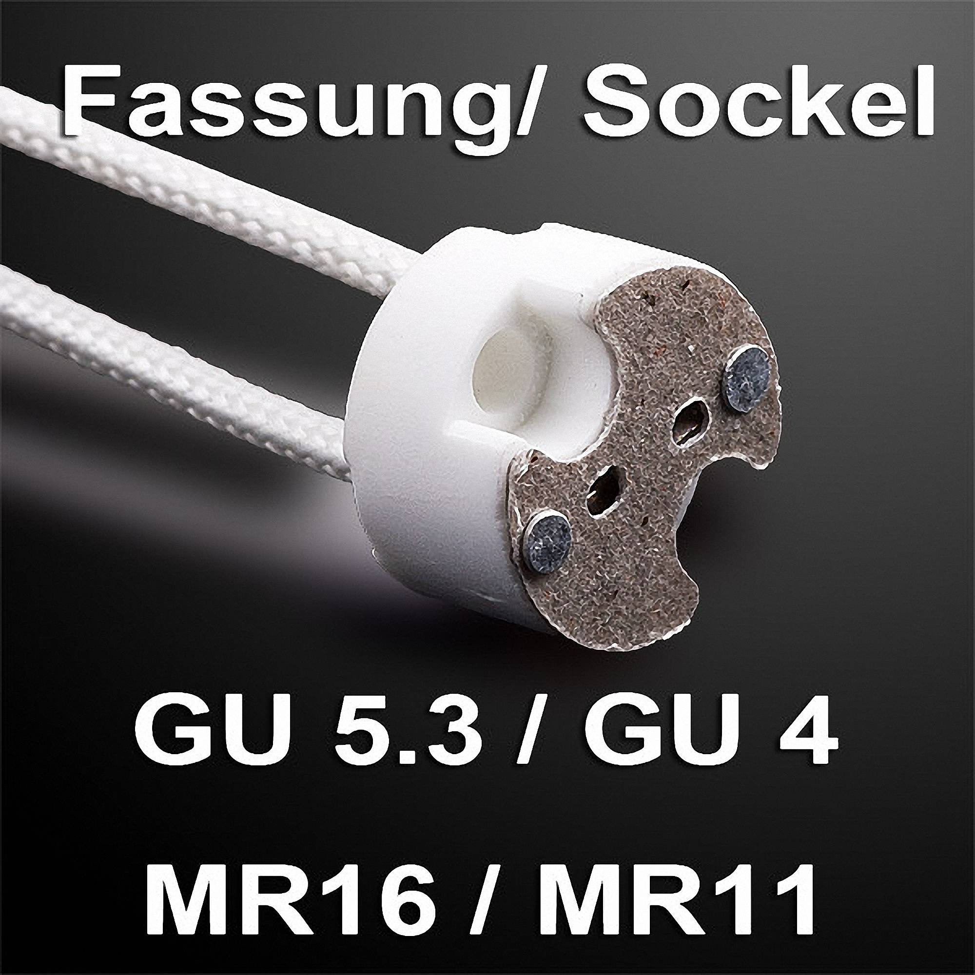 Fassung für Niedervolt-Lampen MR16 Lampenfassung GU5.3 / GU4-1